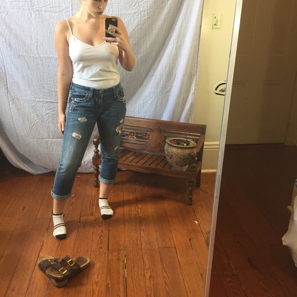 Miss Me easy cropped jeans